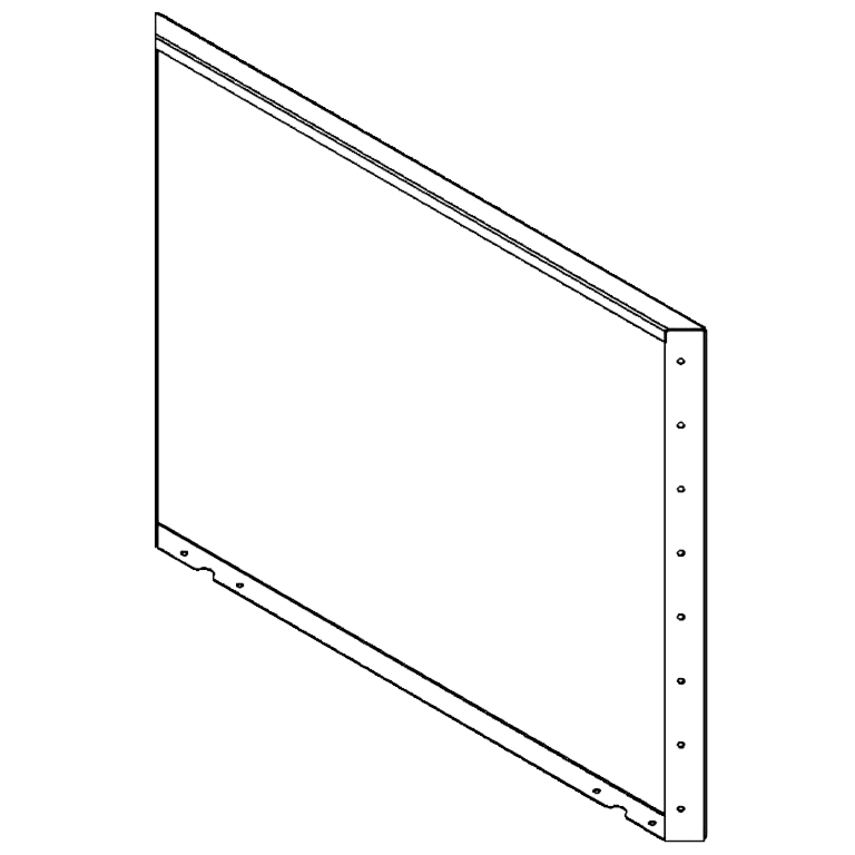 Jauhemaalipinnoitettu teräksinen paneeli 80 x 100 cm