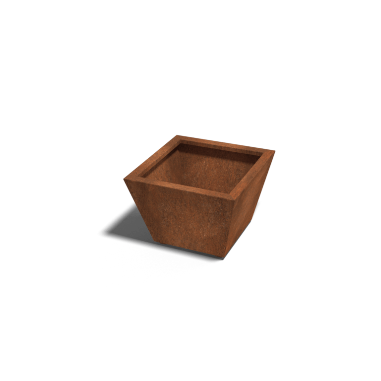 Corten-teräksinen hitsatut istutuslaatikko Kartio 60 x 60 x 40 cm