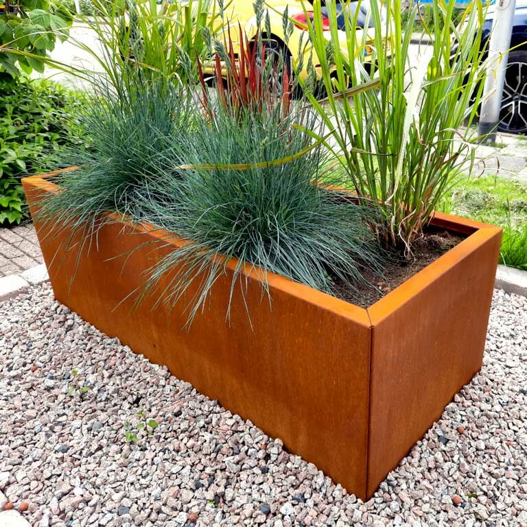 Cortenteräksinen Kukkalaatikko Texas 50 x 120 cm