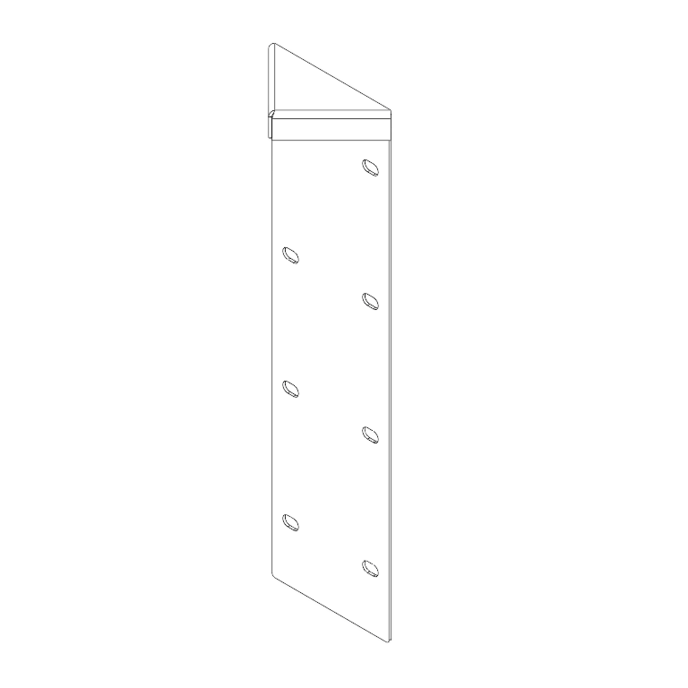 Kulmakappale corten-teräs 180° 40 cm
