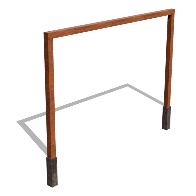Corten-teräsinen pergola suora 400 cm