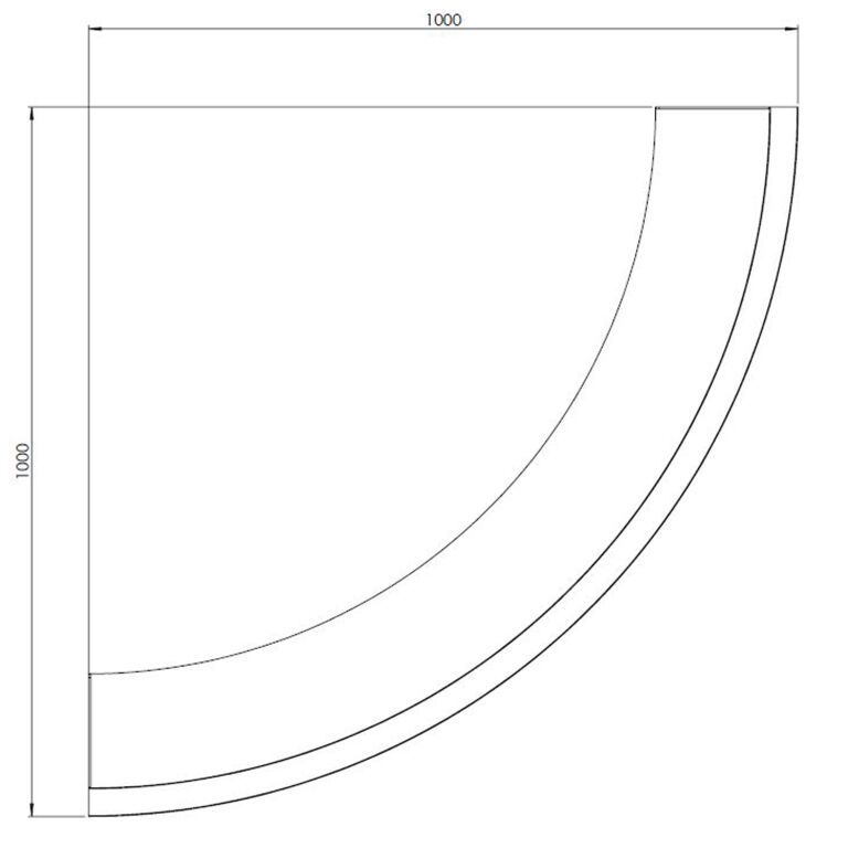 Jauhemaalipinnoitettu teräksinen tukimuuri ulkokaarre 100 x 100 cm (korkeus 50 cm)