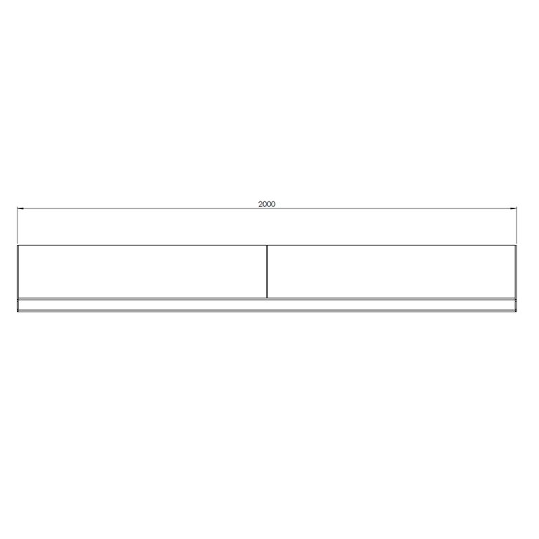 Corten-teräksinen tukimuuri suora 200 cm (korkeus 40 cm)