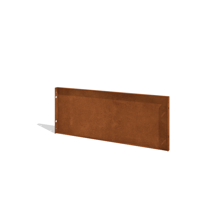 Cortenteräksinen puutarha-aita H paneelille 120 x 47,5 cm