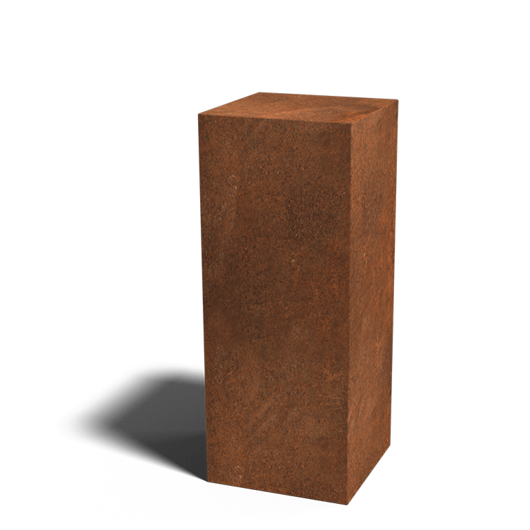 Corten-teräksinen jalusta Ohio 40 x 40 x 100 cm