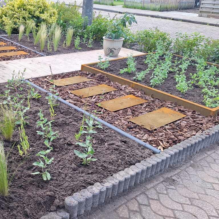 Corten-teräksinen askellaatta Suorakulmio 60 x 25 cm