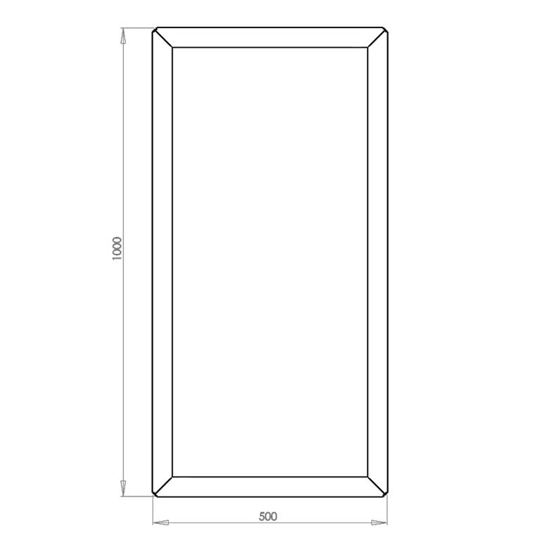 Jauhemaalipinnoitettu teräksinen istutuslaatikko Texas 50 x 100 cm