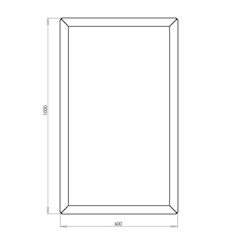 Jauhemaalipinnoitettu teräksinen istutuslaatikko Texas 60 x 100 cm