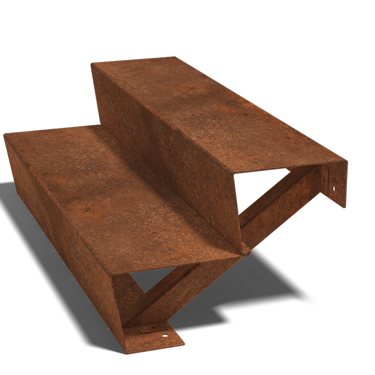 Corten-teräksiset portaataskelma New York 2- (leveys 100 cm)