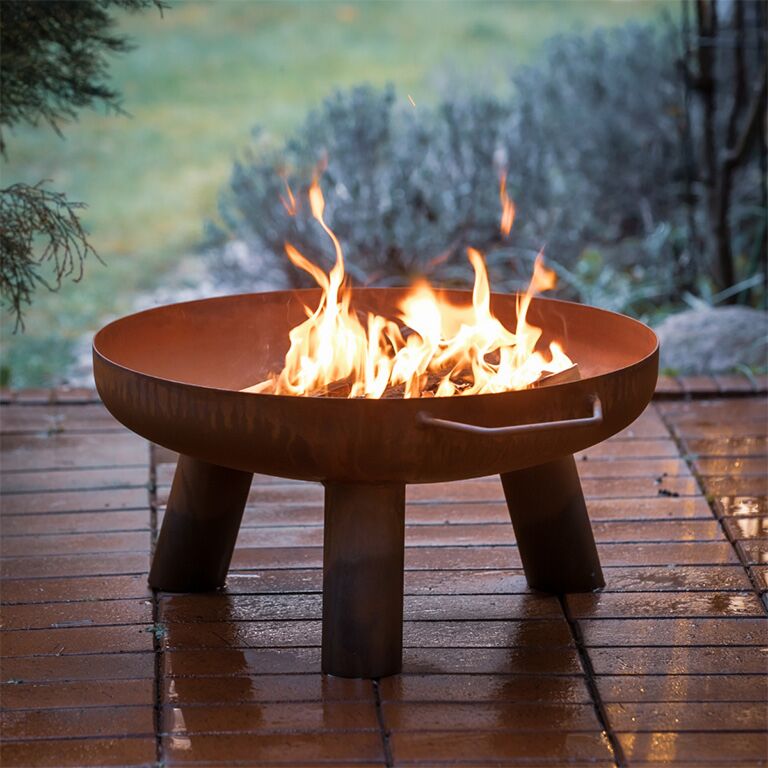 Tulisija corten-terä Louisiana 108 x 98 x 31 cm