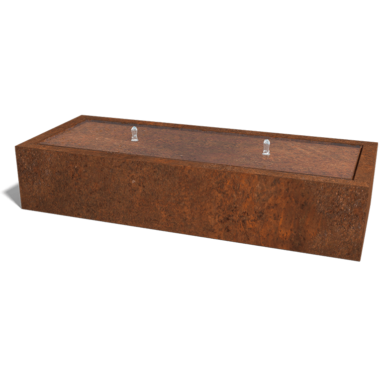 Corten-teräksinen suihkulahde 200 x 80 x 40 cm