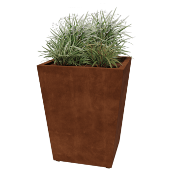 Corten-teräksinen hitsatut istutuslaatikko Kartio 80 x 80 x 100 cm