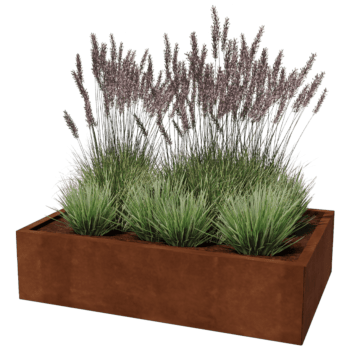 Cortenteräksinen Kukkalaatikko Texas 80 x 120 cm