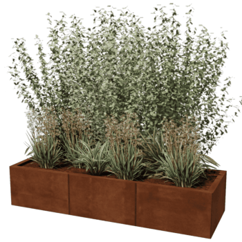 Cortenteräksinen Kukkalaatikko Texas xxl 150 x 50 cm