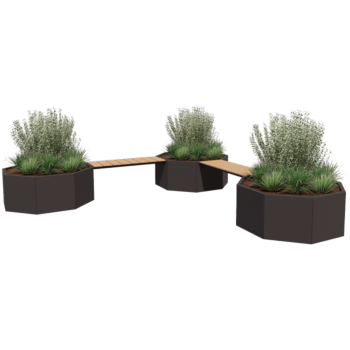 Teräksinen istutuslaatikko - Kahdeksankulmaiset - Kulma-asettelu - 362,6 x 362,6 x 50 cm - Muu RAL-väri - Penkillä - Ilman pohjalevyä Teräksinen istutuslaatikko - Kahdeksankulmaiset - Kulma-asettelu - 362,6 x 362,6 x 50 cm - Muu RAL-väri - Penkillä - Ilman pohjalevyä