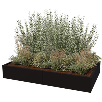 Teräksinen istutuslaatikko XXL - Suorakaiteen muotoiset - 200 x 120 x 40 cm - Muu RAL-väri - Pohjalevyllä