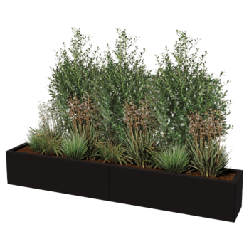 Teräksinen istutuslaatikko XXL - Suorakaiteen muotoiset - 200 x 30 x 80 cm - Muu RAL-väri - Pohjalevyllä