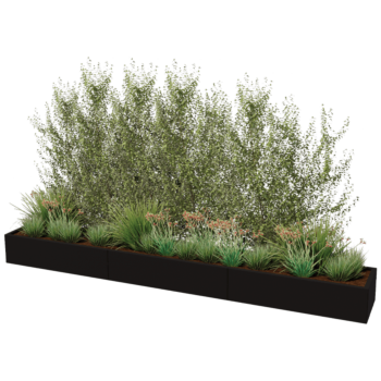 Teräksinen istutuslaatikko XXL - Suorakaiteen muotoiset - 360 x 50 x 40 cm - Muu RAL-väri - Ilman pohjalevyä