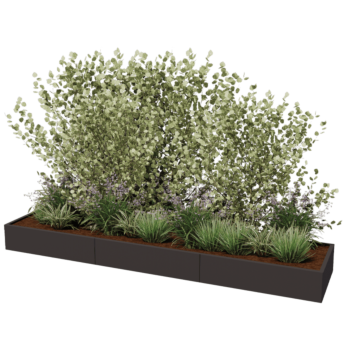 Teräksinen istutuslaatikko XXL - Suorakaiteen muotoiset - 360 x 80 x 80 cm - Muu RAL-väri - Ilman pohjalevyä