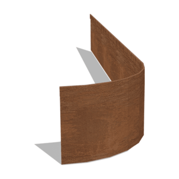 Corten-teräksinen puutarha reunus litteä FLEX 23 cm (pituus 150 cm)