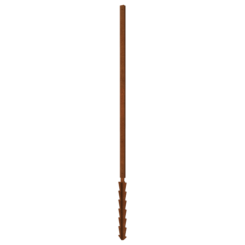 Corten-teräksinen pylväs suora maatappi 190 x 6 x 3 cm