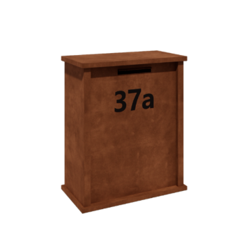 Corten-teräksinen postilaatikko - Arizona L - 80 x 40 x 100 cm