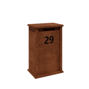 Corten-teräksinen postilaatikko Arizona Tyyppi M