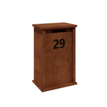 Corten-teräksinen postilaatikko - Arizona M - 60 x 40 x 100 cm