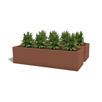 Jauhemaalipinnoitettu teräksinen parvekelaatikko 60 cm