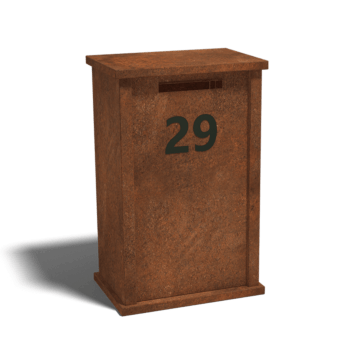 Corten-teräksinen postilaatikko Arizona Tyyppi M
