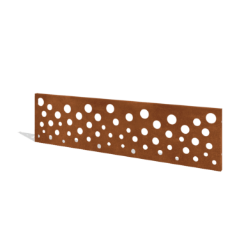 Cortenteräksinen puutarha-aita H paneelille B 180 x 47,5 cm