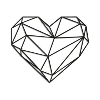 Metallinen seinäkoriste - Sydän Large - 80,1 x 93,4 cm Metallinen seinäkoriste - Sydän Large - 80,1 x 93,4 cm