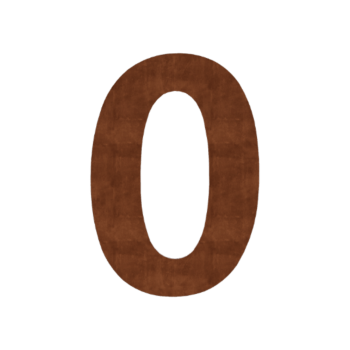 Corten-teräksinen talonumero 0 - 15 cm