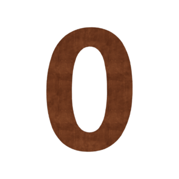 Corten-teräksinen talonumero 0 - 30 cm