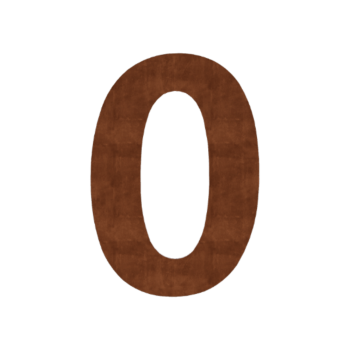 Corten-teräksinen talonnumero 0 - 55,4 x 80 cm