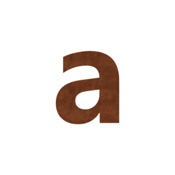 Corten-teräksinen talonumero a - 10 cm