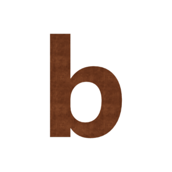 Corten-teräksinen talonumero b - 15 cm