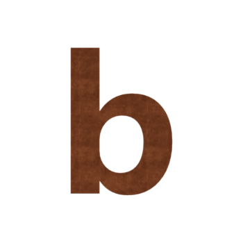 Corten-teräksinen talonumero b - 43,1 cm