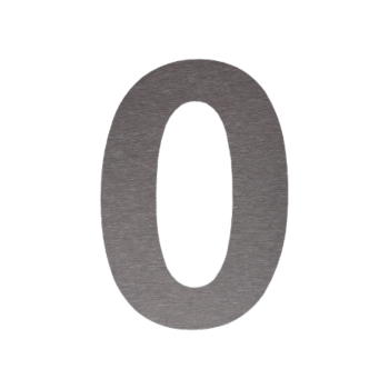 Ruostumattaon teräs talonnumero 0 - 55,4 x 80 cm - Harjattu