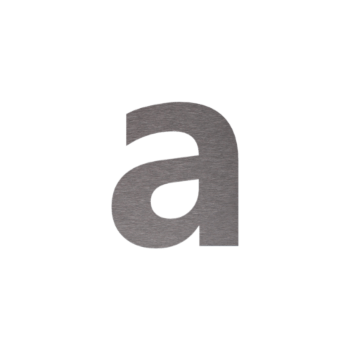 Ruostumattaon teräs talonnumero A - 8,7 x 10 cm - Itseliimautuva