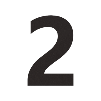 Ruostumattaon teräs talonnumero 2 - 52,3 x 80 cm - RAL9005 hieno rakenne (musta)