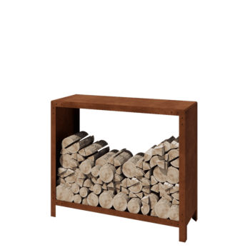 Corten-teräksinen polttopuuteline - Indiana - 120 x 40 x 100 cm