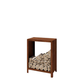 Corten-teräksinen polttopuuteline - Indiana - 80 x 40 x 100 cm