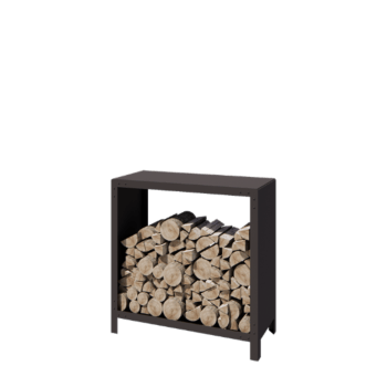 Teräksinen polttopuuteline - Indiana - 100 x 40 x 100 cm - RAL7016 matta (antrasiitinharmaa)