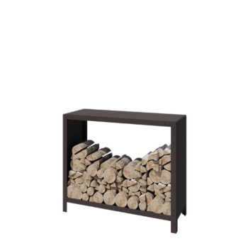 Teräksinen polttopuuteline - Indiana - 120 x 40 x 100 cm - RAL7016 matta (antrasiitinharmaa)