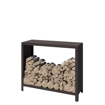 Teräksinen polttopuuteline - Indiana - 120 x 40 x 100 cm - RAL7016 matta (antrasiitinharmaa)