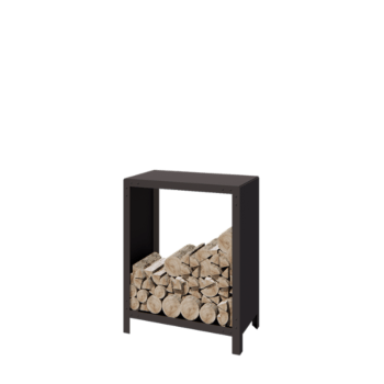 Teräksinen polttopuuteline - Indiana - 80 x 40 x 100 cm - RAL7016 matta (antrasiitinharmaa)