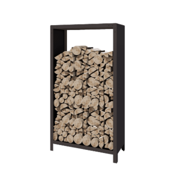 Teräksinen polttopuuteline - Indiana - 100 x 40 x 180 cm - RAL7016 matta (antrasiitinharmaa)