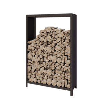 Teräksinen polttopuuteline - Indiana - 120 x 40 x 180 cm - RAL7016 matta (antrasiitinharmaa)