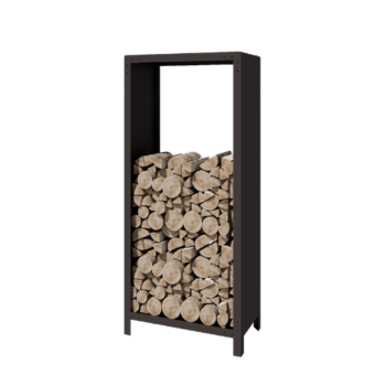 Teräksinen polttopuuteline - Indiana - 80 x 40 x 180 cm - RAL7016 matta (antrasiitinharmaa)